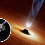 Космическое обжорство: Черная дыра "отрыгивает" материю на релятивистских скоростях