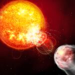 Саморазрушающаяся планета: Маленькая экзопланета провоцирует взрывы своей звезды