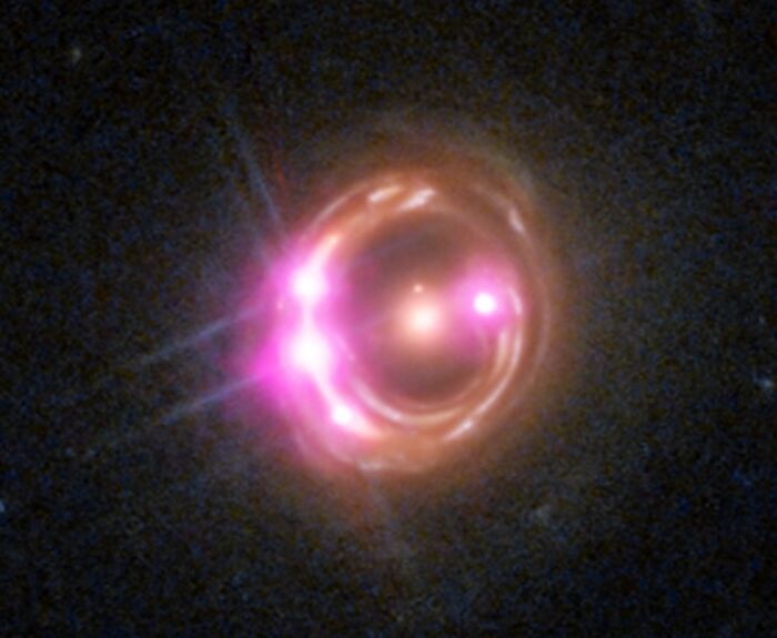 Двойное гравитационное линзирование раскрывает тайны квазара и короны черной дыры