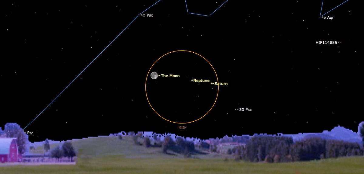 Сатурн и Луна: Зрелищное сближение в сентябрьском небе