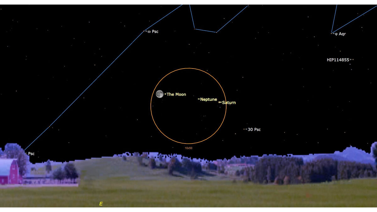 Сатурн и Луна: Зрелищное сближение в сентябрьском небе
