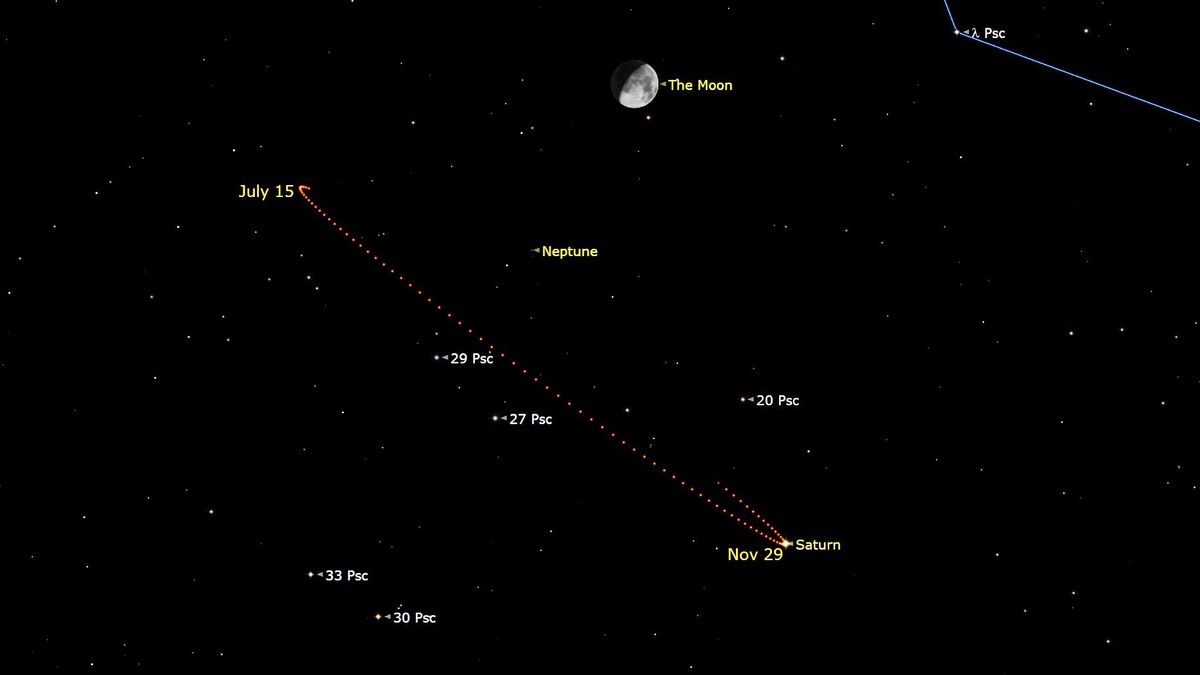 Лунный дуэт в Рыбах: Наблюдаем сближение Луны и Сатурна в ноябре