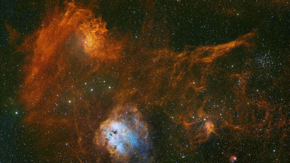 В объятиях огненной звезды: астрофотограф запечатлел драму космического изгнанника