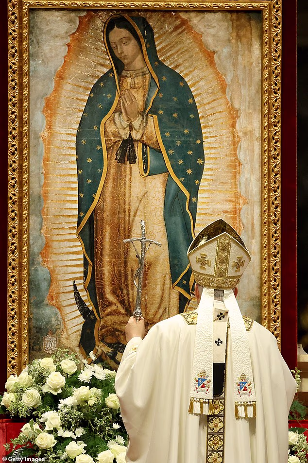 Тайна в зрачке: ученые нашли 13 фигур в глазах Девы Марии на мантии из кактуса