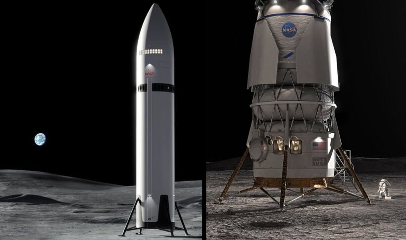 Битва титанов: SpaceX и Blue Origin сразятся за Луну прямо на орбите